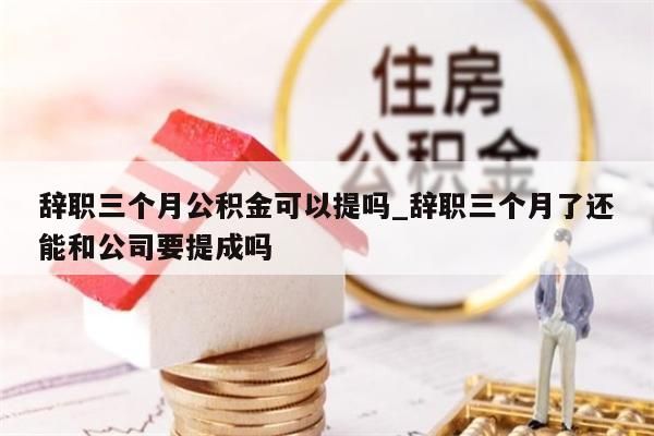 辞职三个月公积金可以提吗_辞职三个月了还能和公司要提成吗